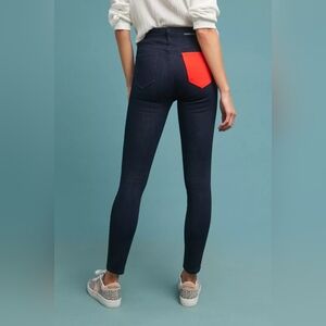 Current/Elliott Red Pocket High Rise Jeans, Sz 29